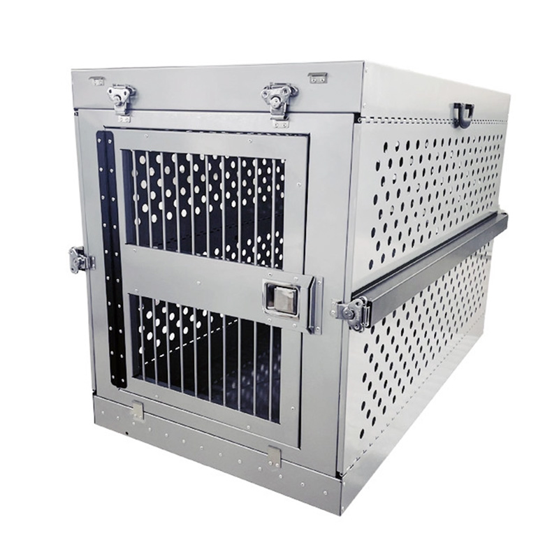 Folding Collapsible Metal Stationery Kennel Cage Dog Crate