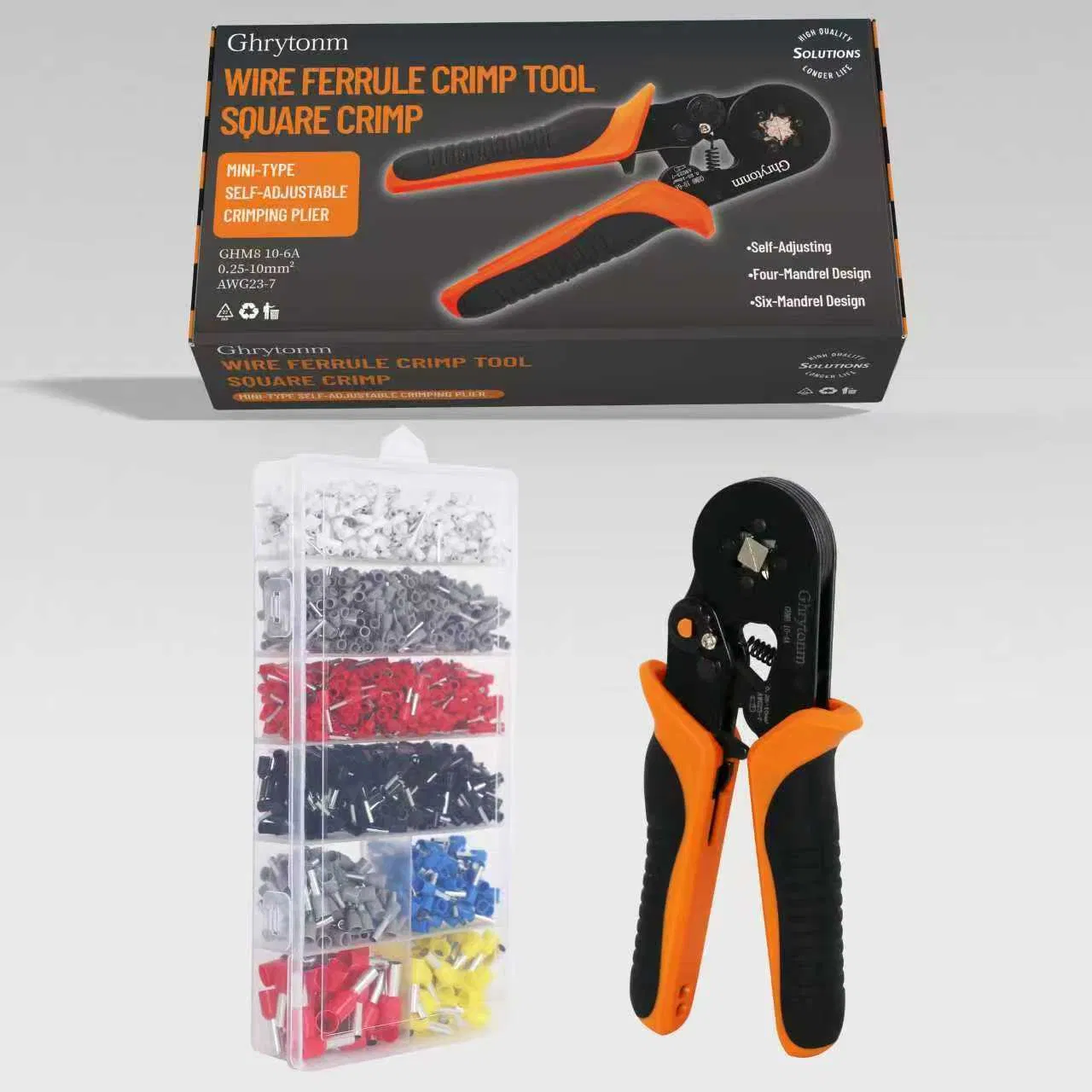 Ratchet Crimper Tool Kit AWG 10-6 with 1800PC Accessories, ODM/OEM