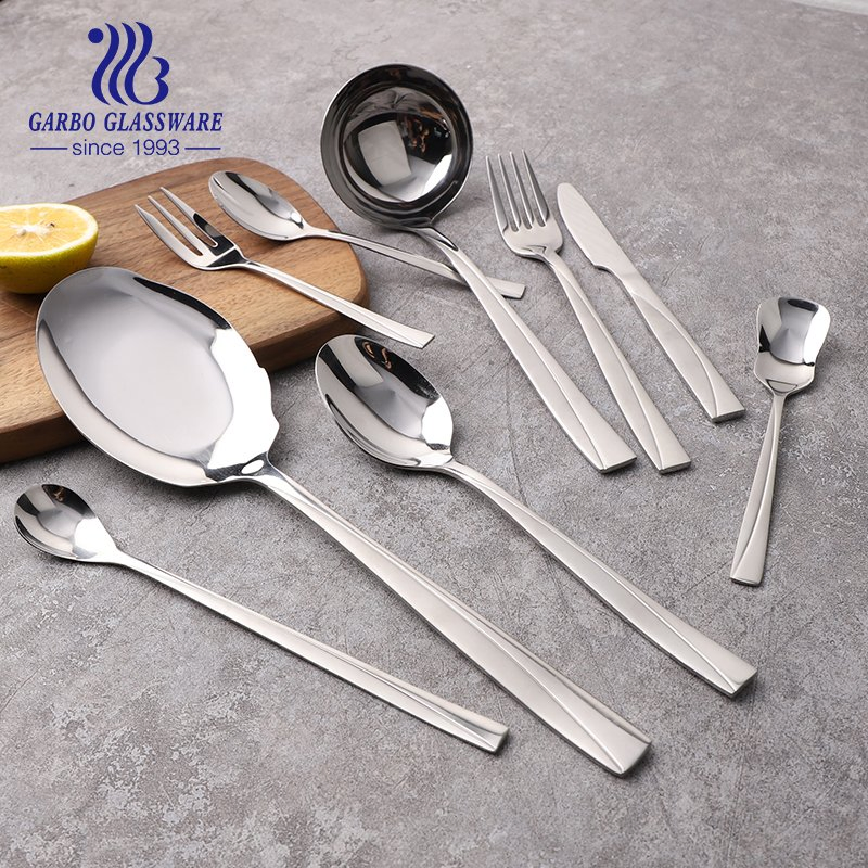 Stainless Steel Cutlery Sets Mirror Polish Tableware Restaurant Home Using Knife for Christmas Gift Decoration Flatware