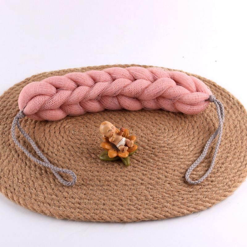 Long Stretch Back Sponge with Rope Handles Back Scrubber Loofah