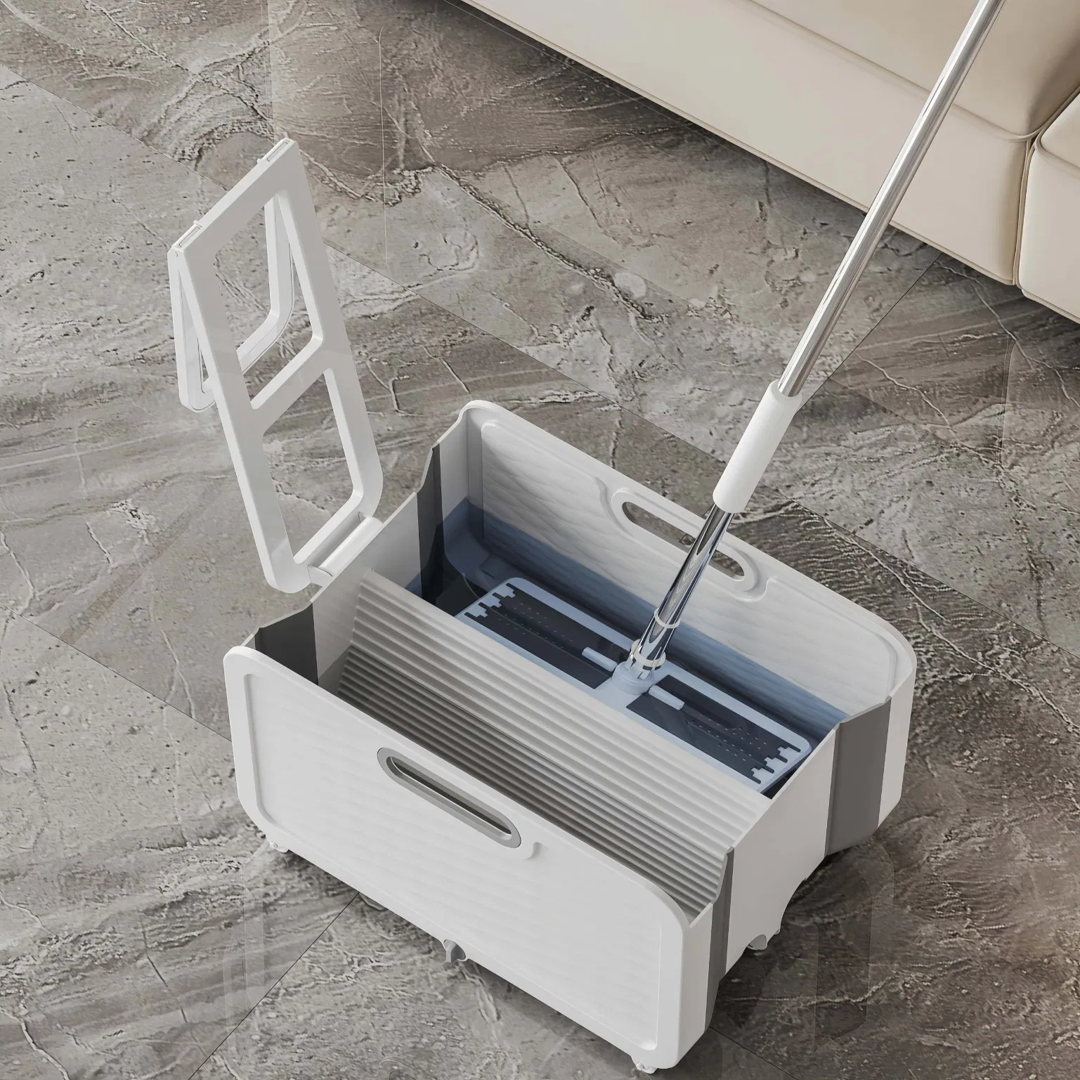 Joyclean New Collapsible Floor Bucket Space-Saving Mop Bucket with Handles