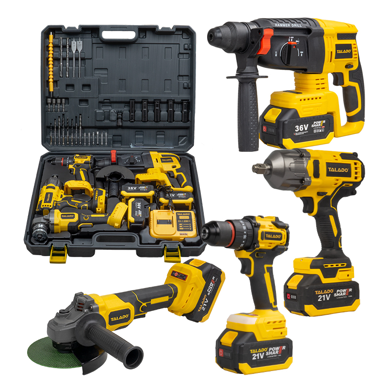 Woodworking Hammer Drill Angle Grinder Wrench 4-in-1 Power Tool Set