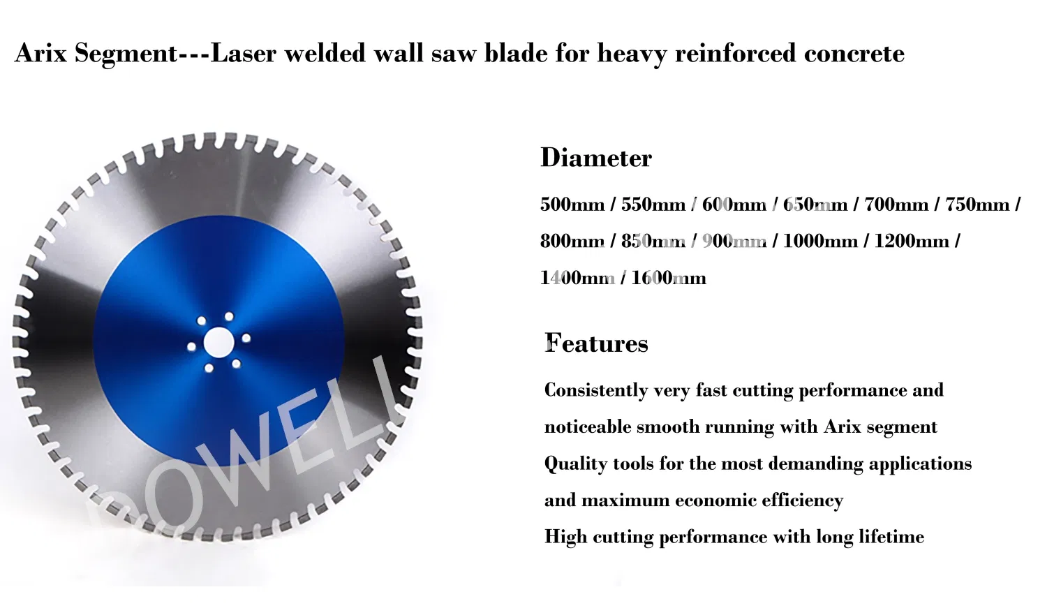 Алмазный диск для резки стен 1000 мм Premium