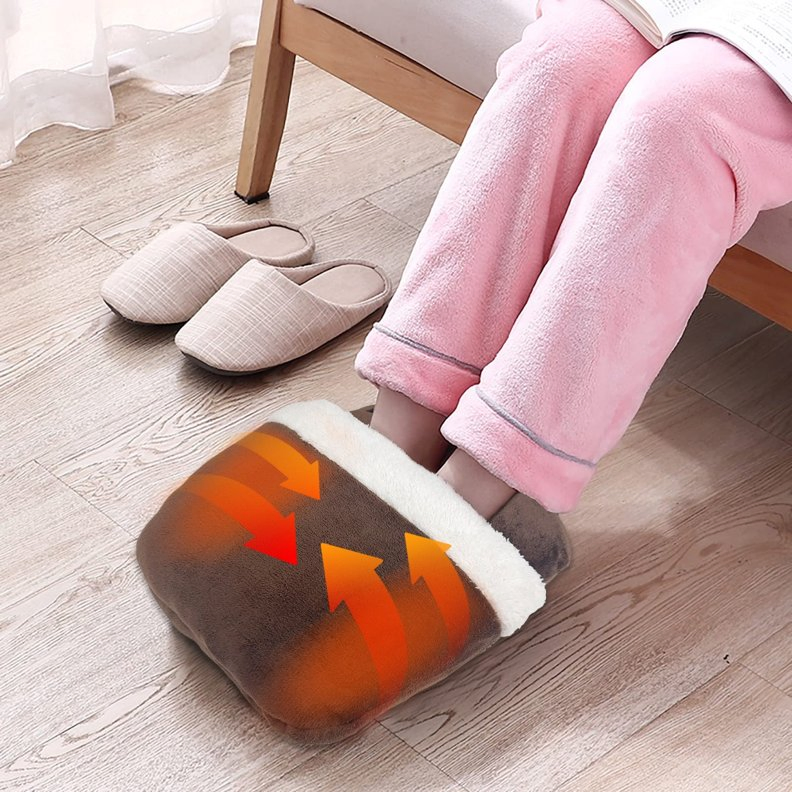 Soft Flannel Anti-Slip Electric Fast Heated Foot Warmer for Winner Gift