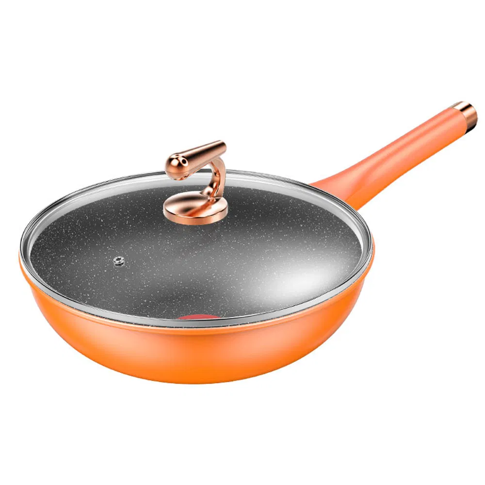 Saute Nonstick Woks and Stir-Fry Pans with Cover for Men and Women