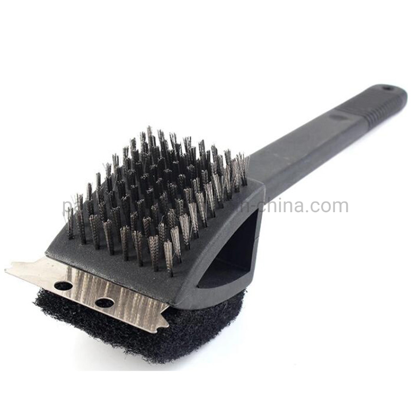 Stainless Steel Barbeque BBQ Grill Wire Cleaning Brush and Scraper