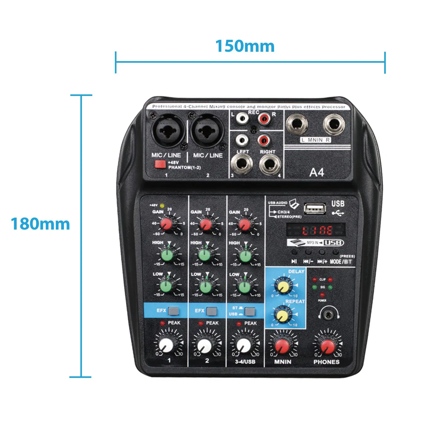 Professional Digital Mixing Console Microphone Mobile Phone Live Computer Recording Audio Mixer