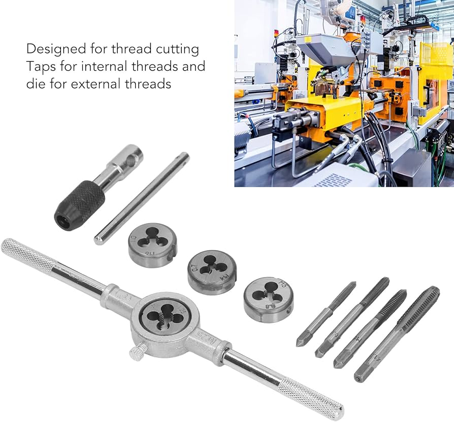 Tap and Die Tools Set Professional Threading HSS Hand Tap and Die Thread Tapping Tool Set