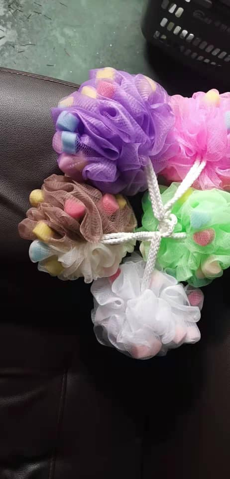 High Quality Shower Puff Rolls Material PP Nets Flower