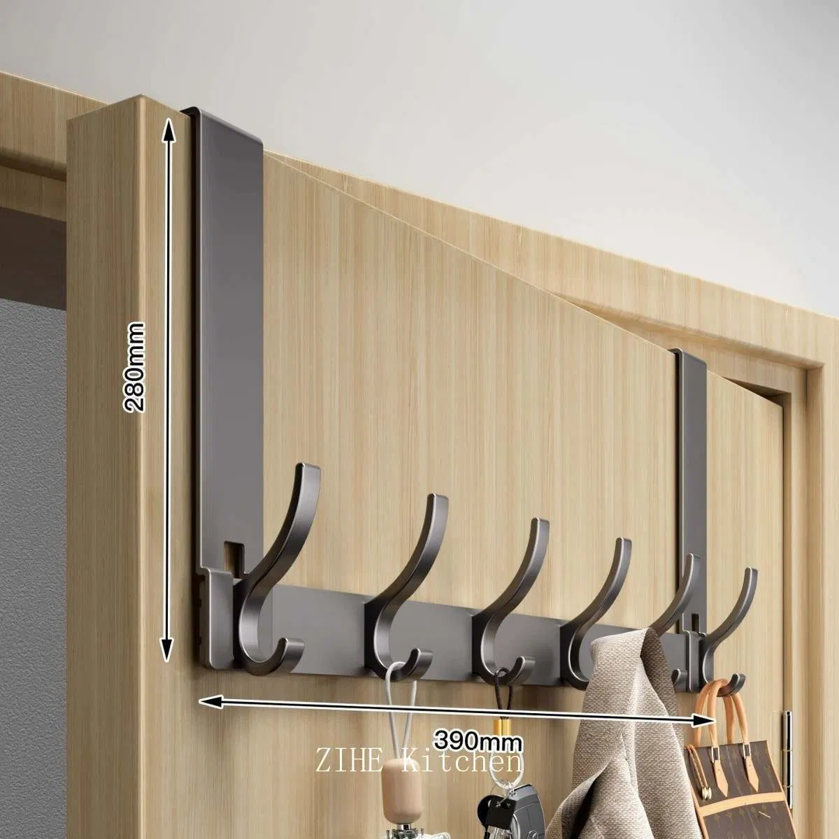 Bedroom Door No-Mark No-Punch Door Back Storage Clothes Hangers Coat Hooks