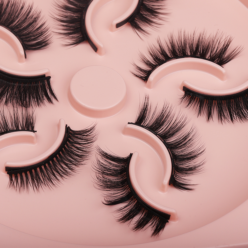 Wholesale False Lashes Handmade Vegan 3D 5D Silk Lashes Faux Mink Eyelashes