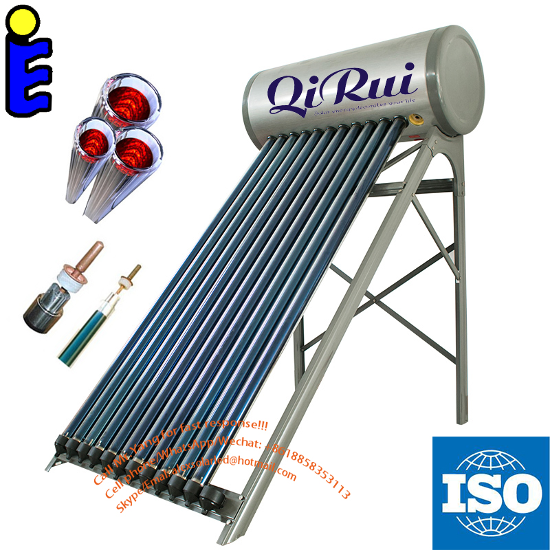 Qiruite Factory Price 100liter-360liter Heat Pipe Vacuum Tube Solar Boiler Water Heater