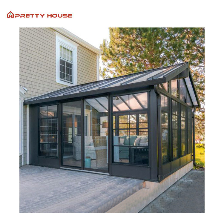 Free Standing Villa Four Season Aluminum Sunroom Glass Houses