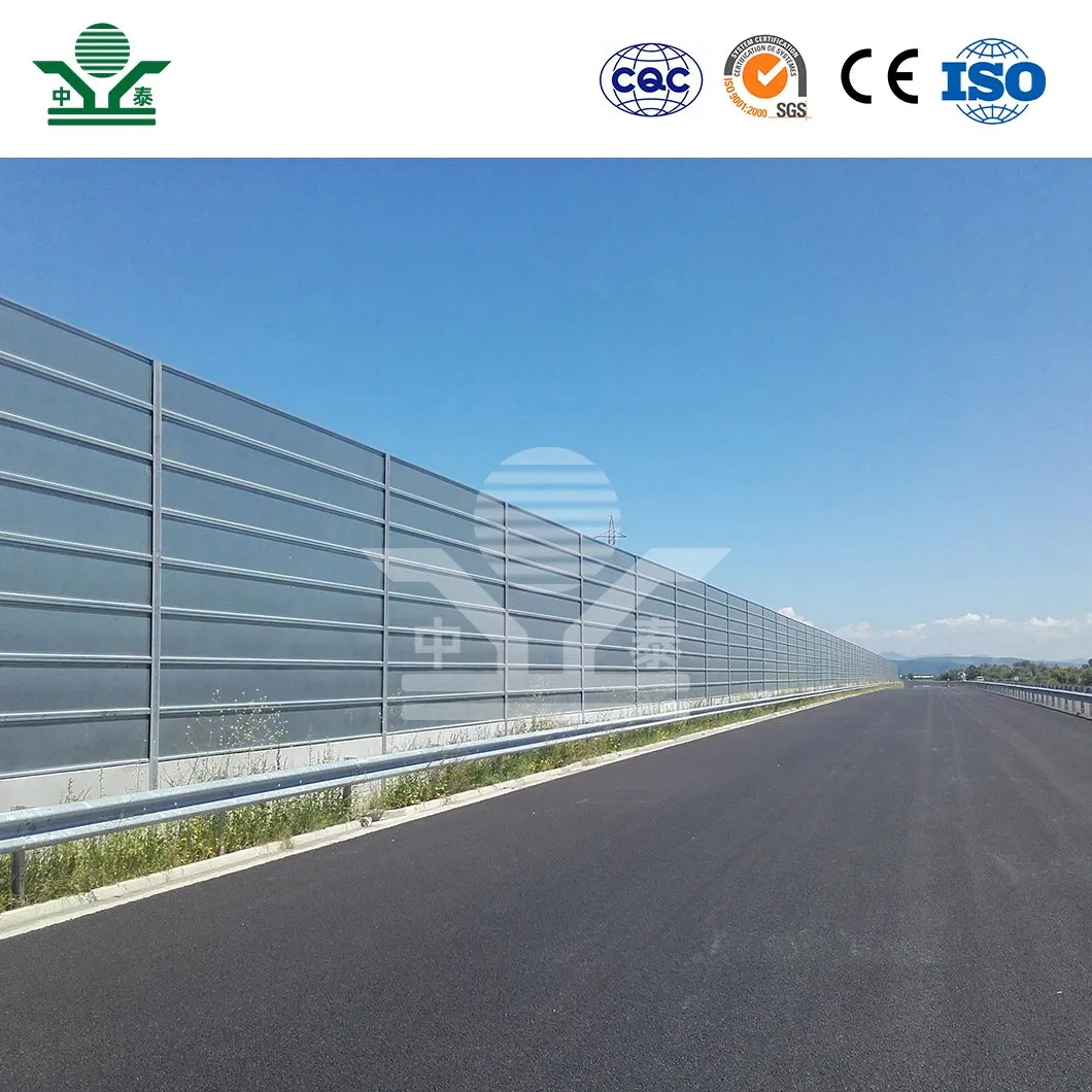 Zhongtai Freeway Sound Barrier Walls China Manufacturing Soundproof Fence Barrier Louver Hole Type Noise Wall Highway