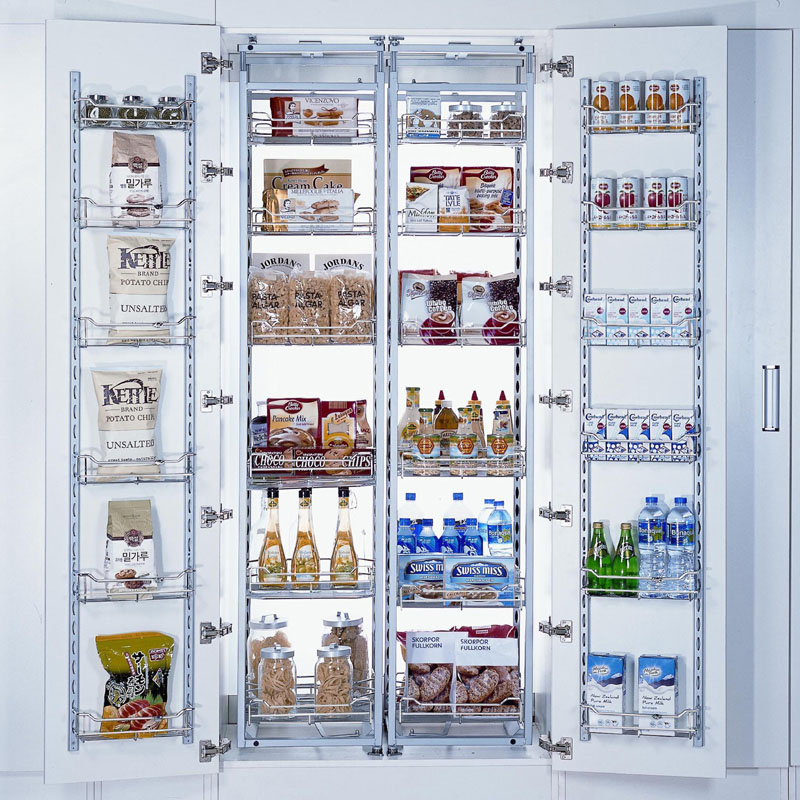 Wire Rack Larder Organizer Kitchen Pantry Unit Food Snacks Drinks Baskets Shelf
