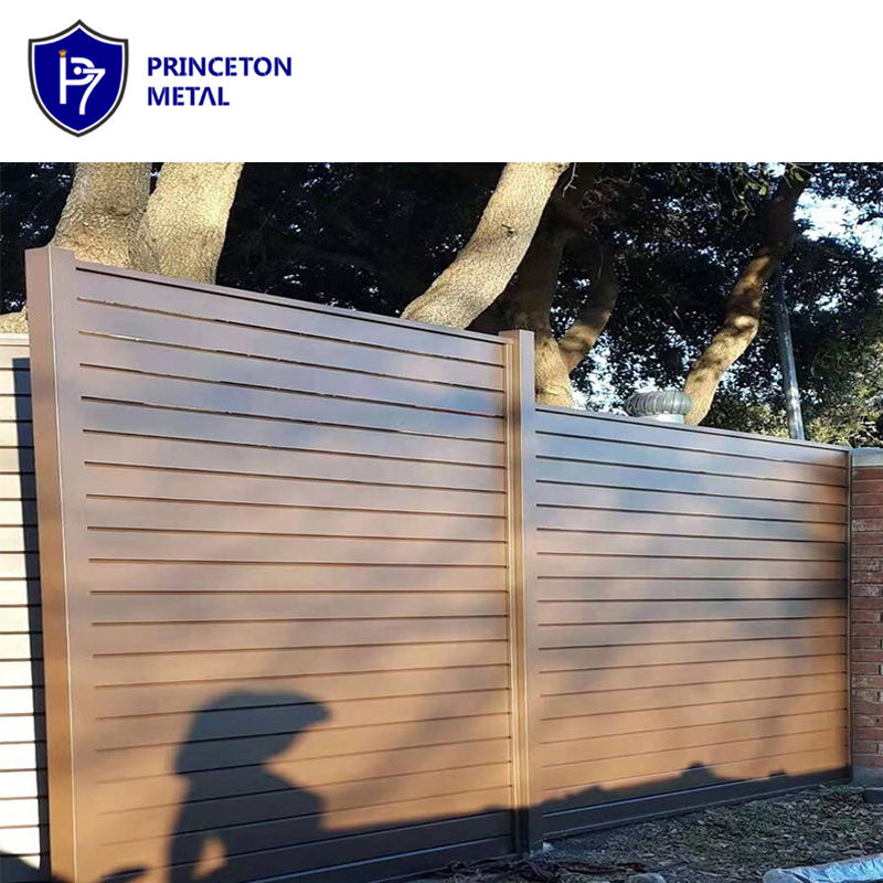 CE Certification Factory Price Garden Privacy Powder Coated Metal Aluminum Slat Fence