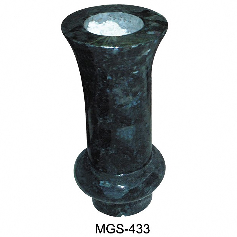 Granite Round Memorial Vase for Grave
