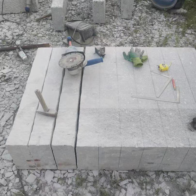 G375 Grey Granite All Sides Split Kerbstone