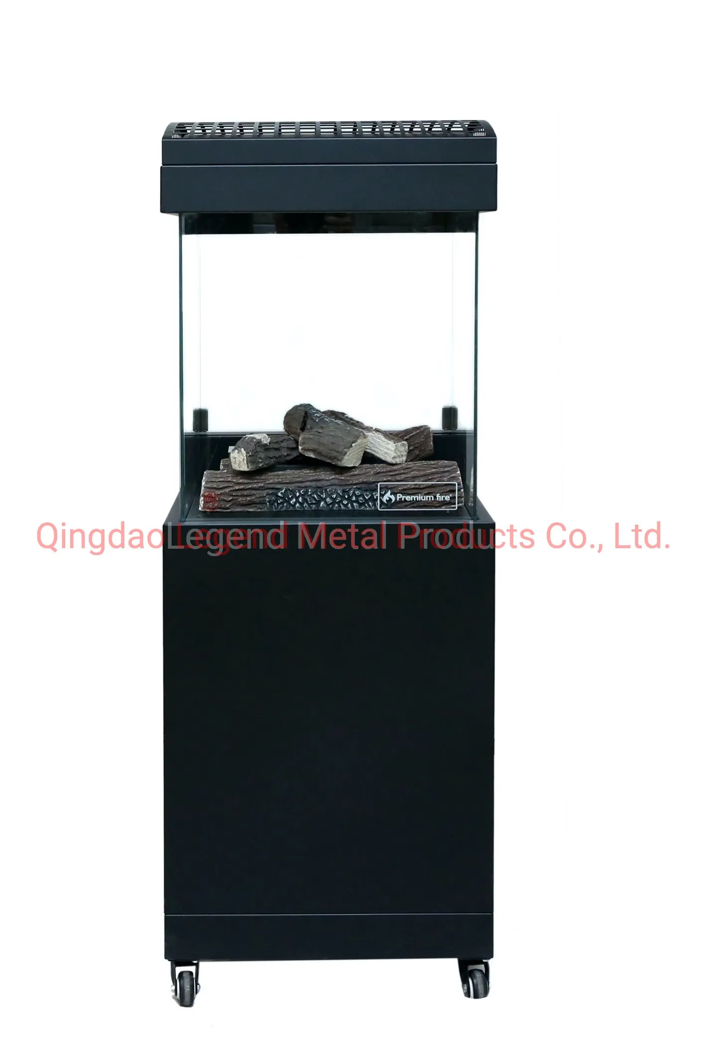 Free Standing Outdoor Use Patio Fireplace with Glass View Flame