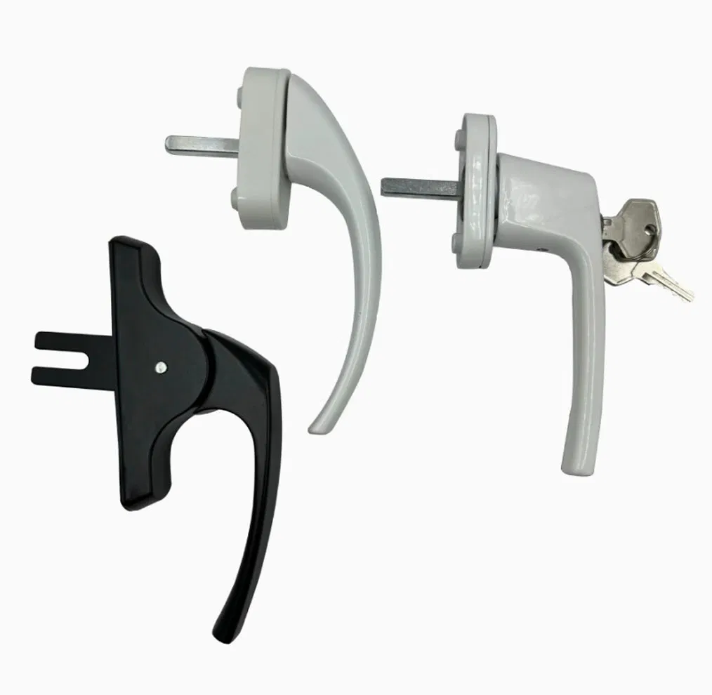 Multi Points Casement Door and Window Aluminum Handle with Lock 7-Shape
