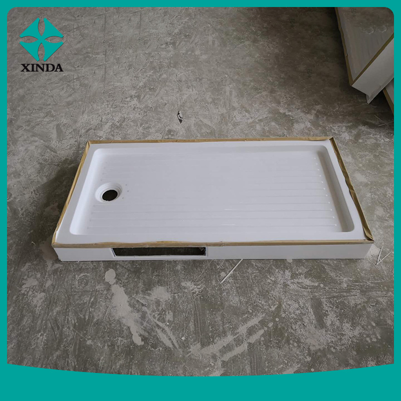 5 Cm Slim Cheap Quadrant Sector Portable Resin Fiberglass ABS Clear Acrylic Shower Tray with Drainer
