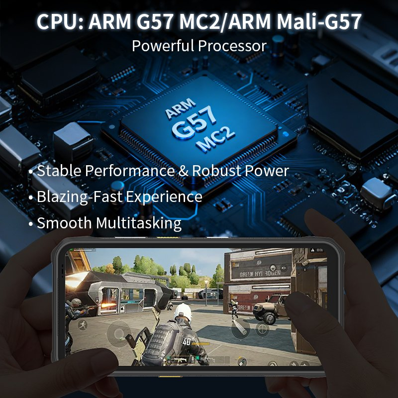 Защищённый смартфон Android 14, 8/256 ГБ, 20000 мАч, IP68
