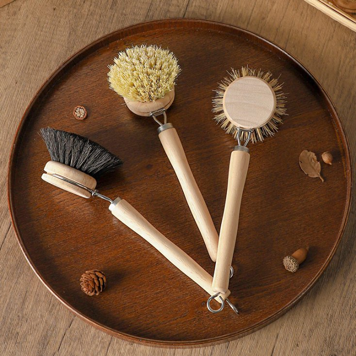 Щетка для чистки кастрюль со сменными насадками