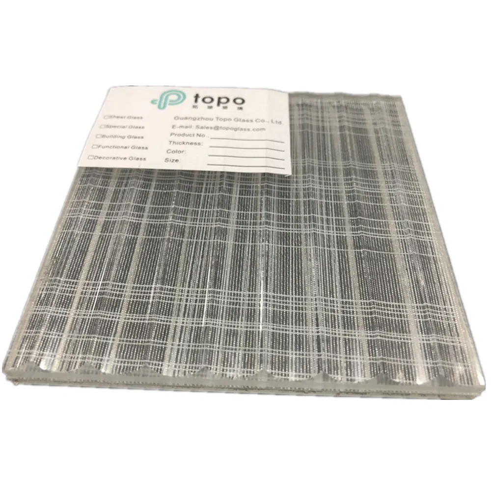 10mm Laminated Elegant Wire Fabric Glass (PLW-TP)