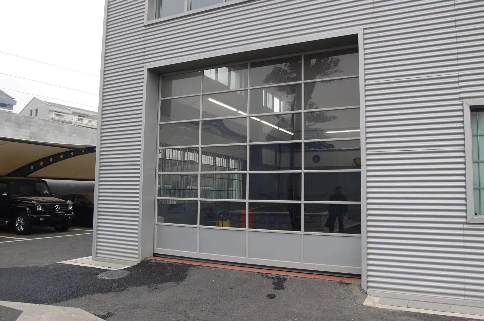 Frosted Glass Aluminum Alloy Frosted Glass Garage Door