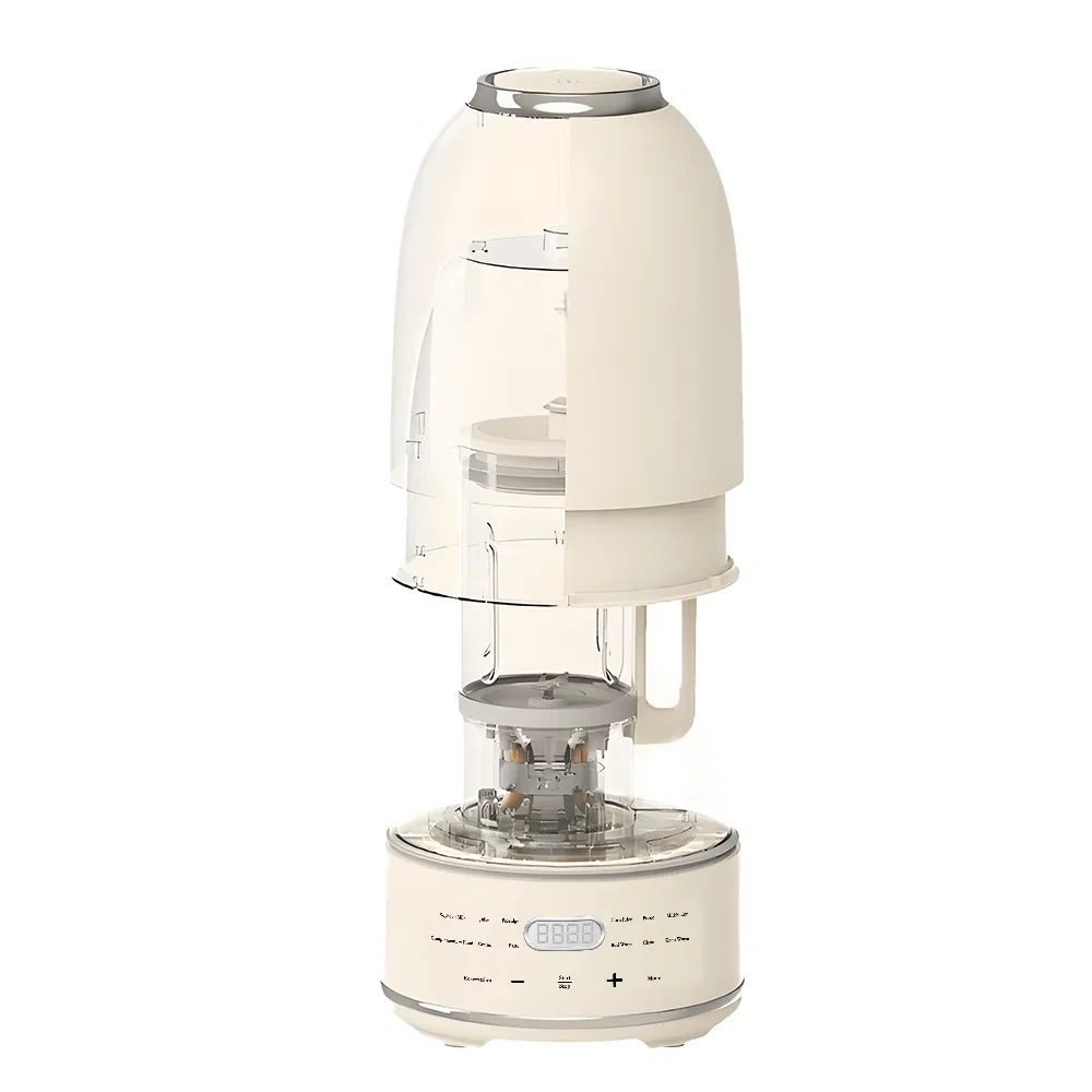 1.5L Eggshell-White Quiet Blender with Soundproof Cover