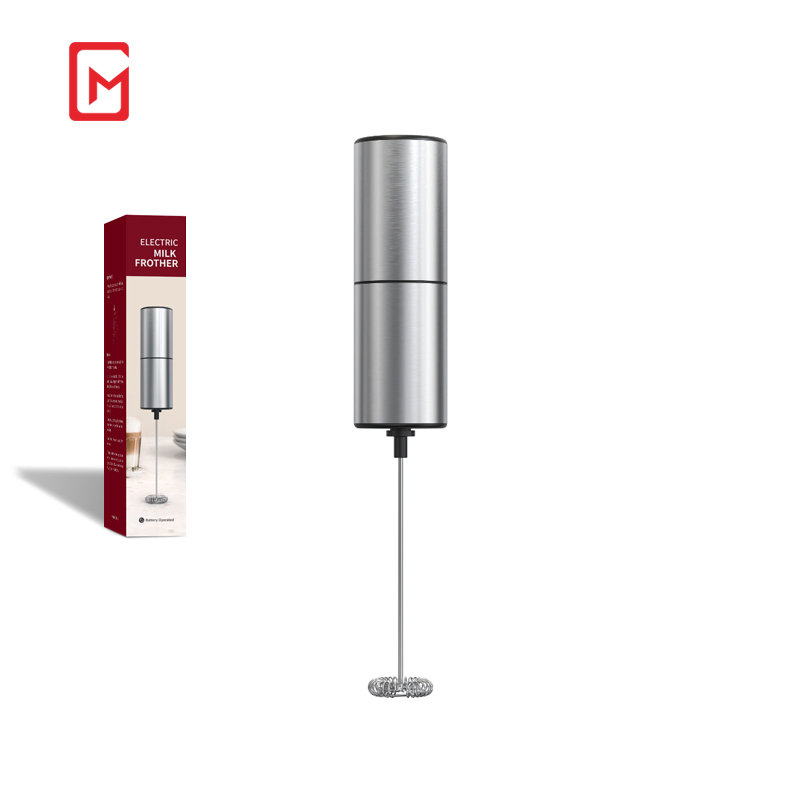 Whole Stainless Steel Mini Handheld Electric Milk Frother Battery Operated