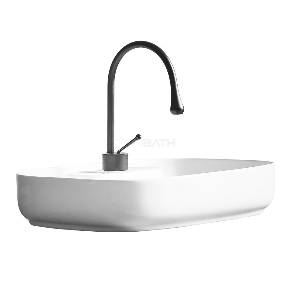 Керамическая раковина Ortonbath прямоугольная с мраморным дизайном