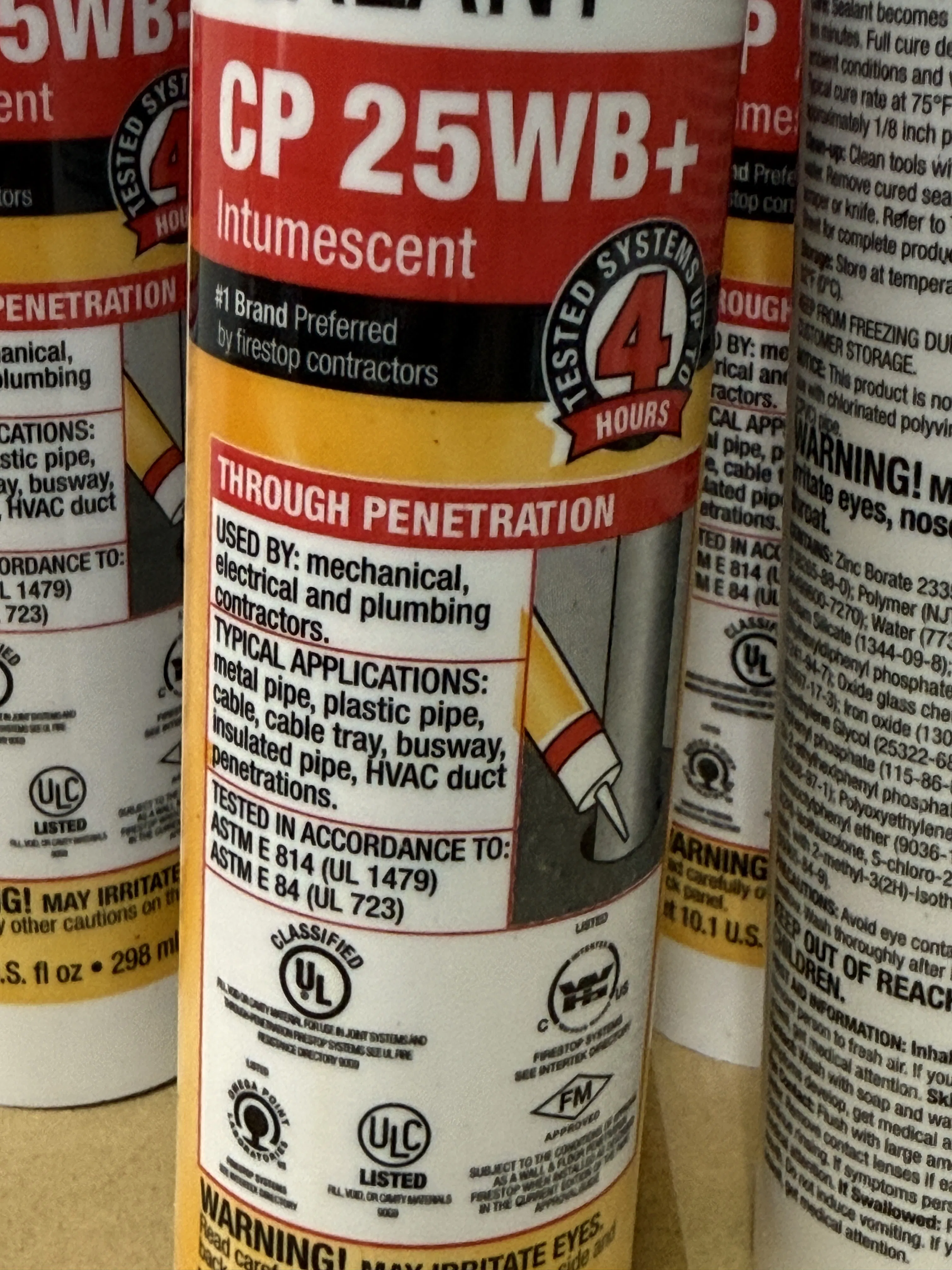 Water Tight Cement Sealant with 3m Fire Barrier Properties