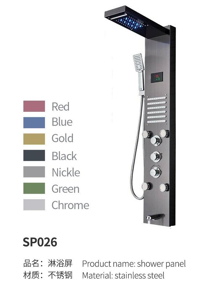 Elegant Stainless Shower Panel for Luxurious Bathroom Experience