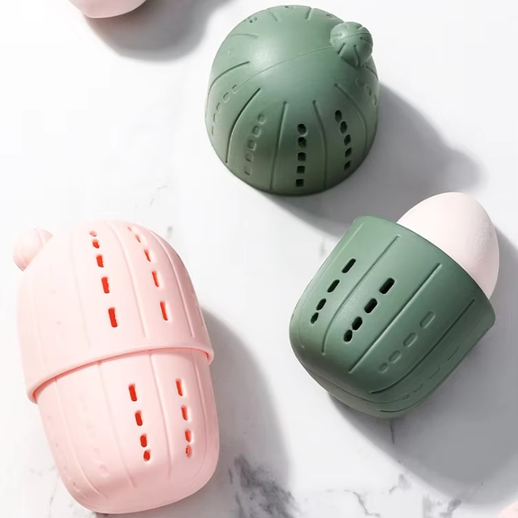Customizable Silicone Makeup Sponge Holder Dry and Wet Separation Silicone Beauty Make up Case for Travel Silicone Beauty Make up Case