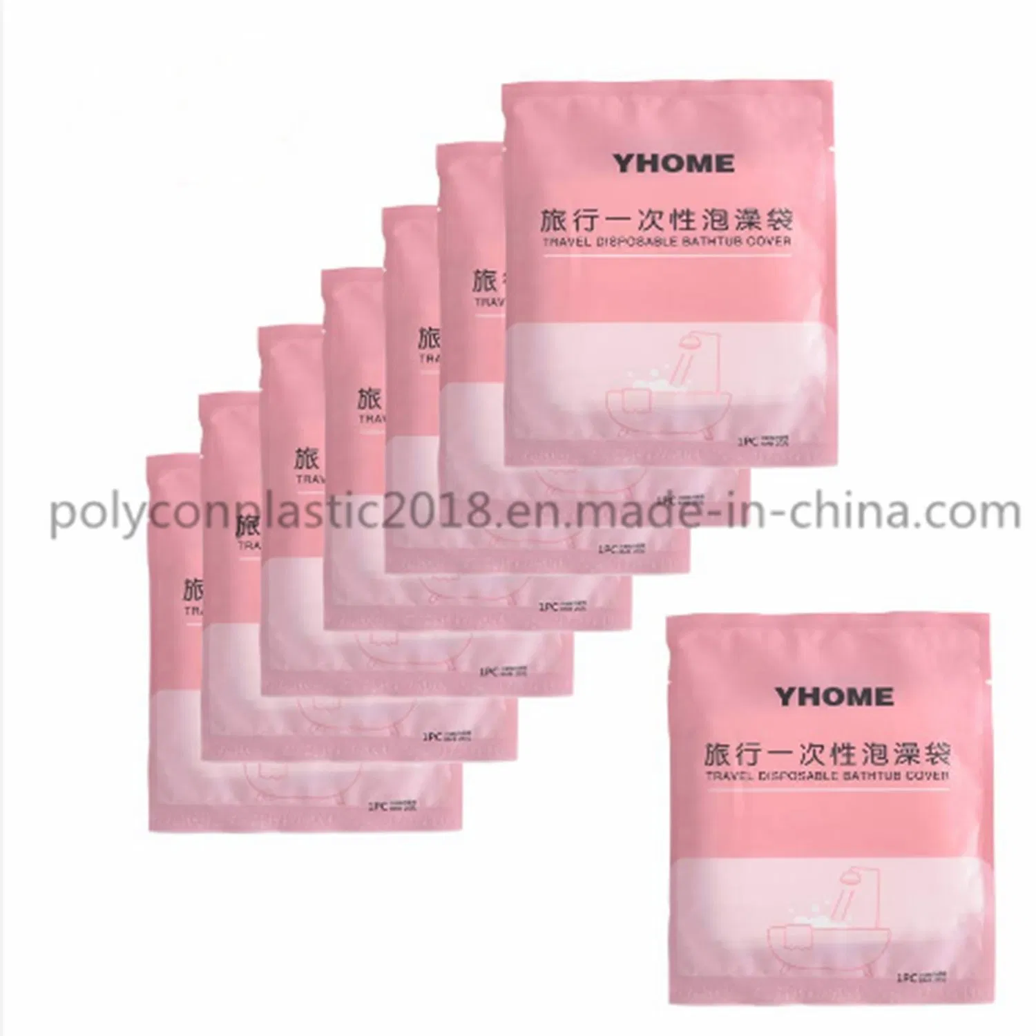 Hot Sale Custom Disposable Bathtub Bag Large Hotel Bathtub Liners Plastic Bag