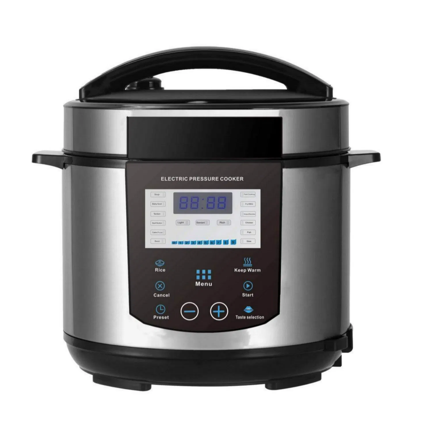 Electric Pressure Cooker with Cake Making Function and Adjustable Pressure Settings for Versatile Cooking Options