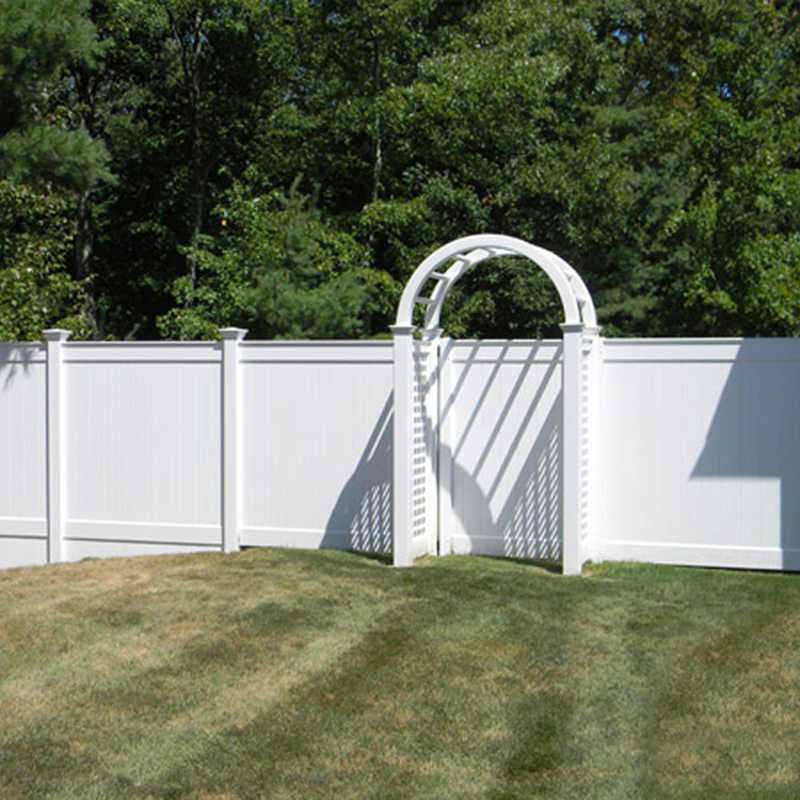 Outdoor Residential Vinyl Full Privacy Fence Post Profile Material, PVC Solid Privacy Fencing Panel, Plastic Garden Pool House Villa Picket Fence