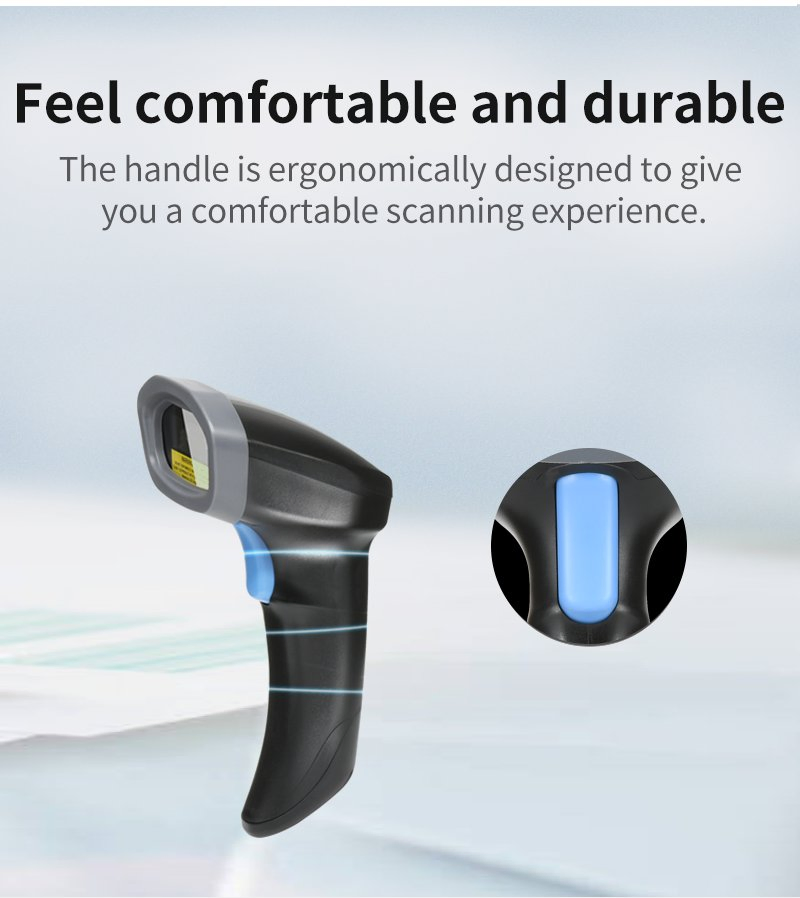 2.4G USB Wireless Barcode Scanner 2D Laser Barcode Reader 1d Wired Handheld Qr Bar Code Scanners Qr Barcode Scan Gun