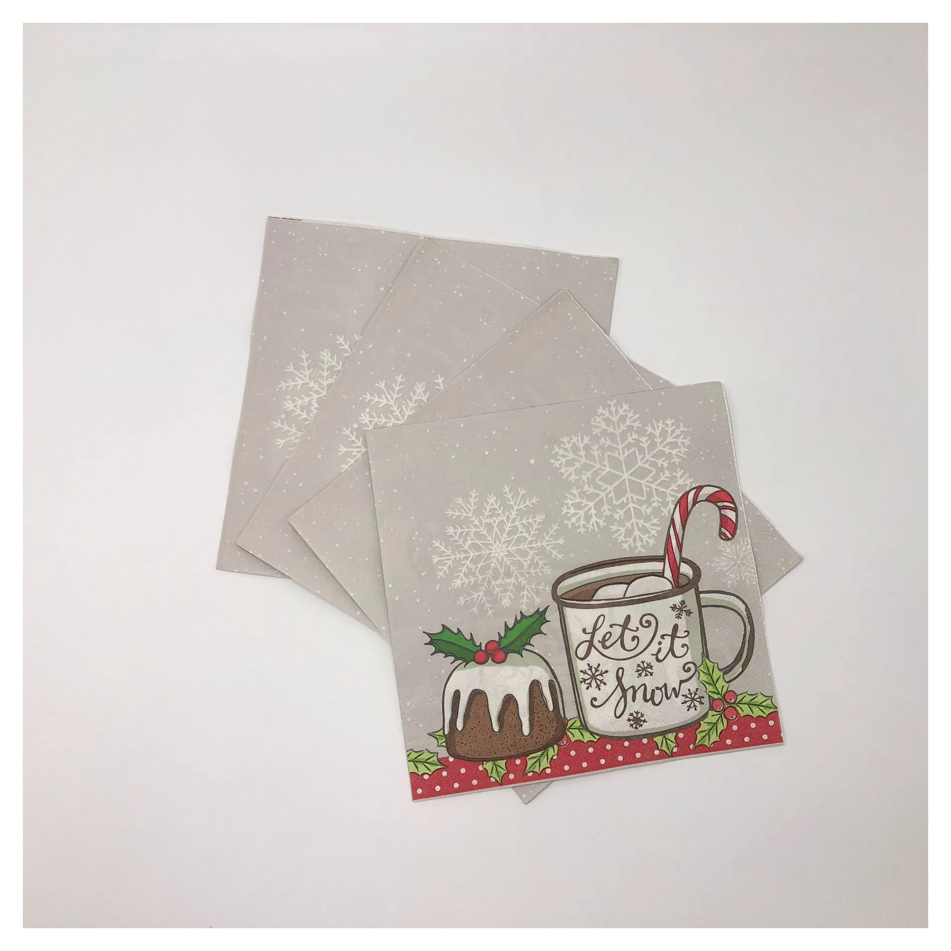 2 Ply/3 Ply Cocktail Dinner Serviette Tissue Customized Printed Disposable Beverage Bar Restaurant Birthday Wedding Paper Napkins