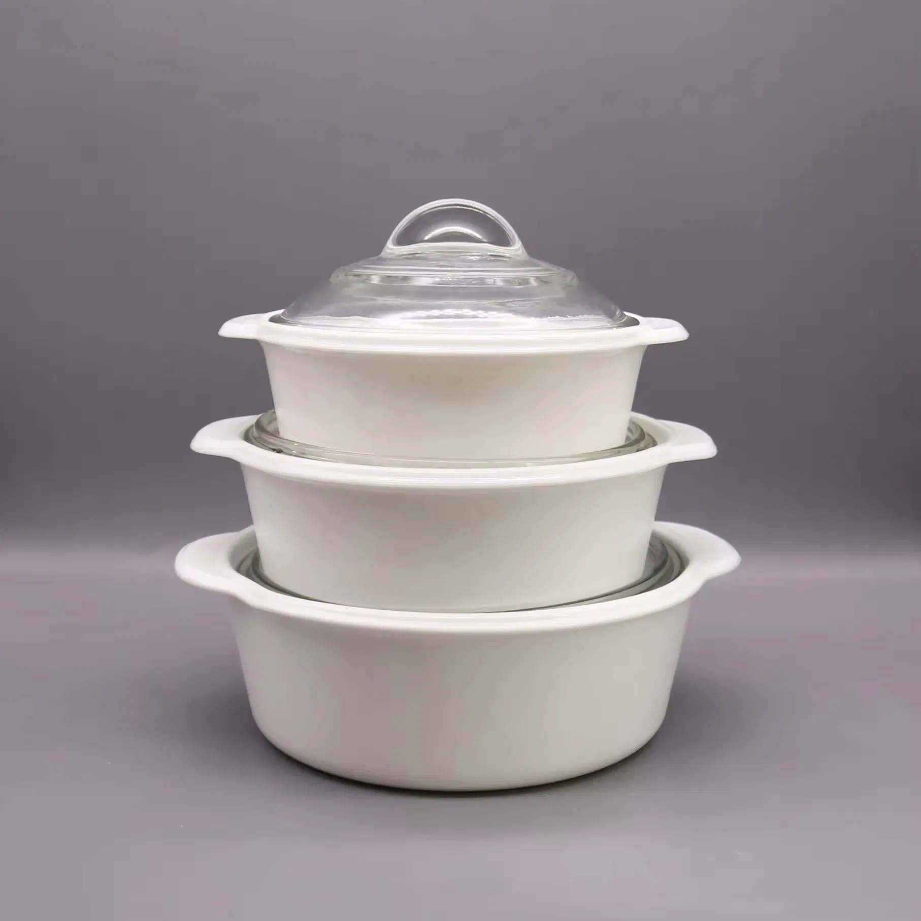 Жаропрочная опаловая супница с крышкой, 1 л