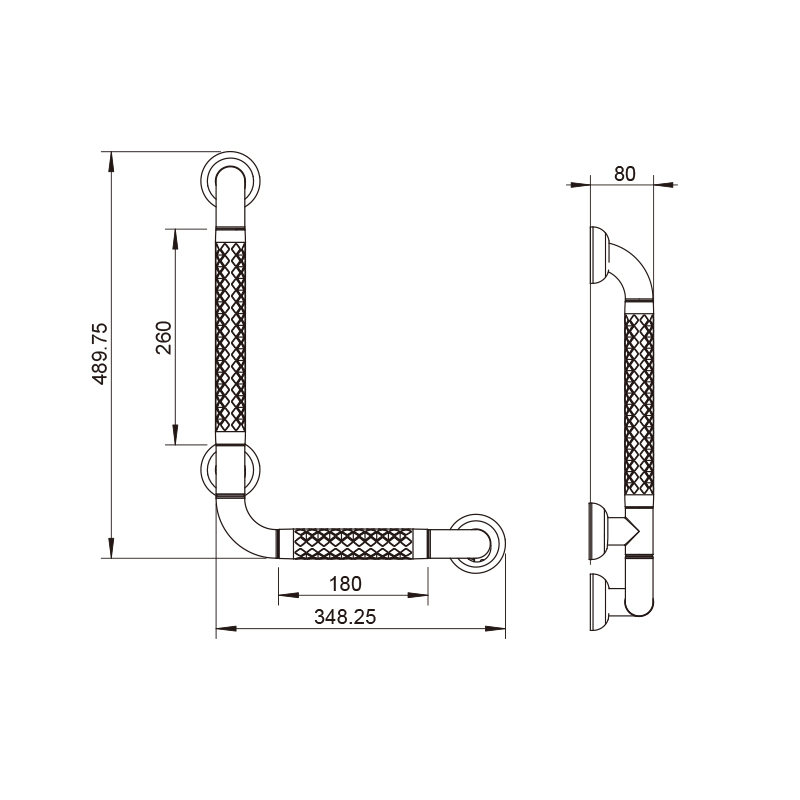 Anti-Bacterial ABS Nylon Grab Bar - Ideal for Medical & Senior Care Facilities