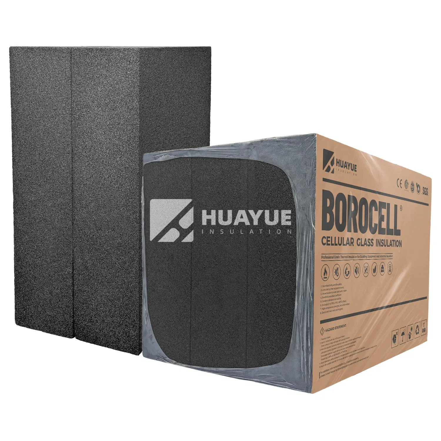 Fire Resistant Foam Glass Board with Low Thermal Conductivity for Building and Industry