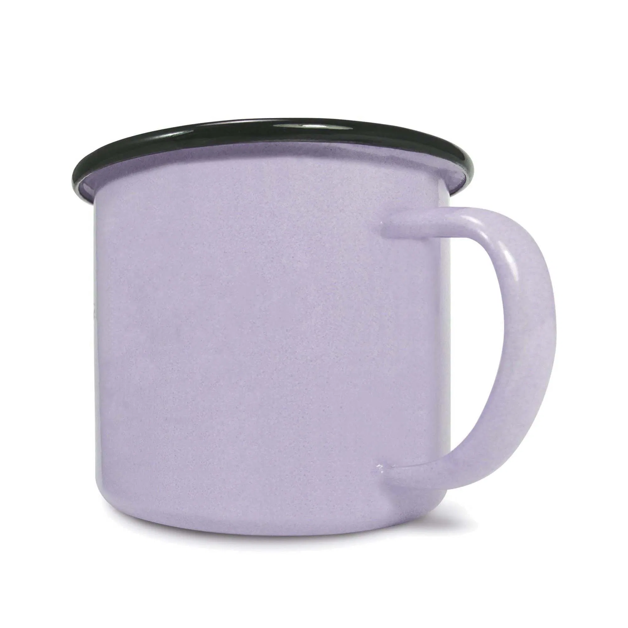 Custom Logo Printing Roll Rim 250ml/400ml/1L Enamel Coffee Mug Drink Cup Camping Cup