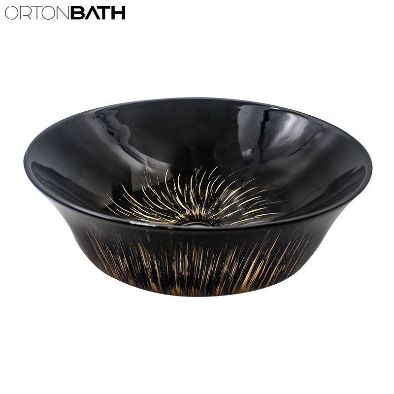 Раковина круглая керамическая Ortonbath для ванной