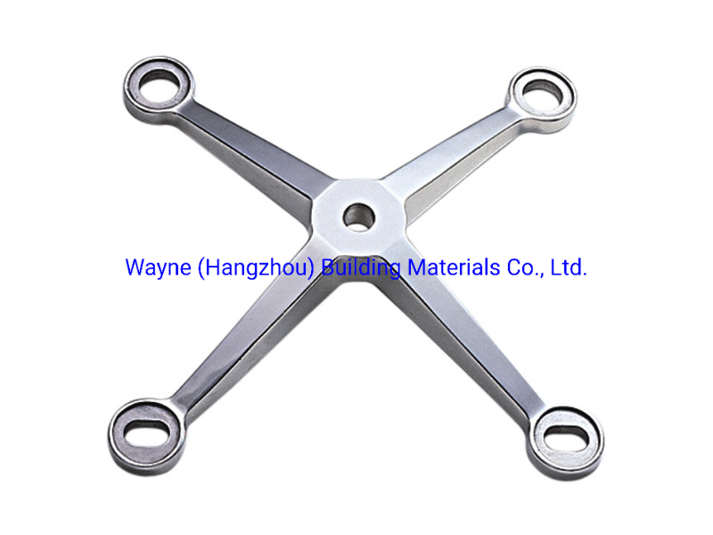 120mm Stainless Steel Glass Spider with 4 Arms; Point-Fixed Curtain Wall Hardware with High Quality and Best Price