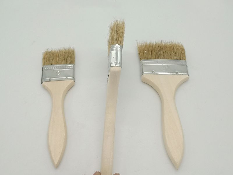 Pure Bristle 1 2 3 4 Inch Cheap Wooden Handle Paint Brush Professional Wall Oil Paint Brushes