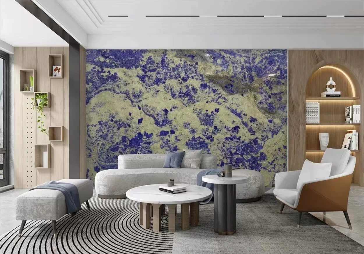 Luxury Bolivia Blue Natural Quartzite Slabs for Table Kitchen Countertop