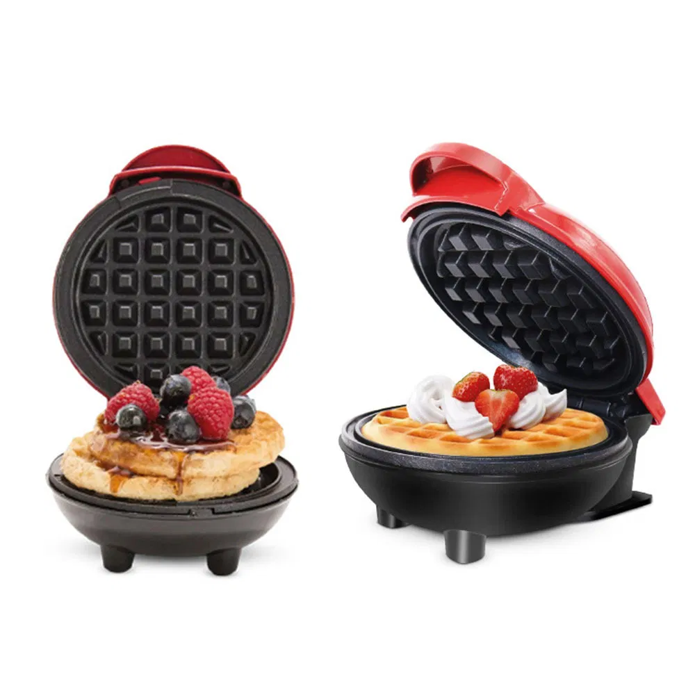 Mini Individual Waffles Maker for Hash Browns with Easy to Clean Non-Stick Surfaces