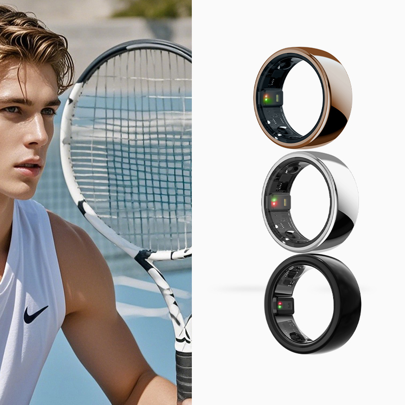 Titanium Smart Health Ring with Blood Oxygen Heart Hrv Tracking Wearable Devices Electronic Ring for Men Couples